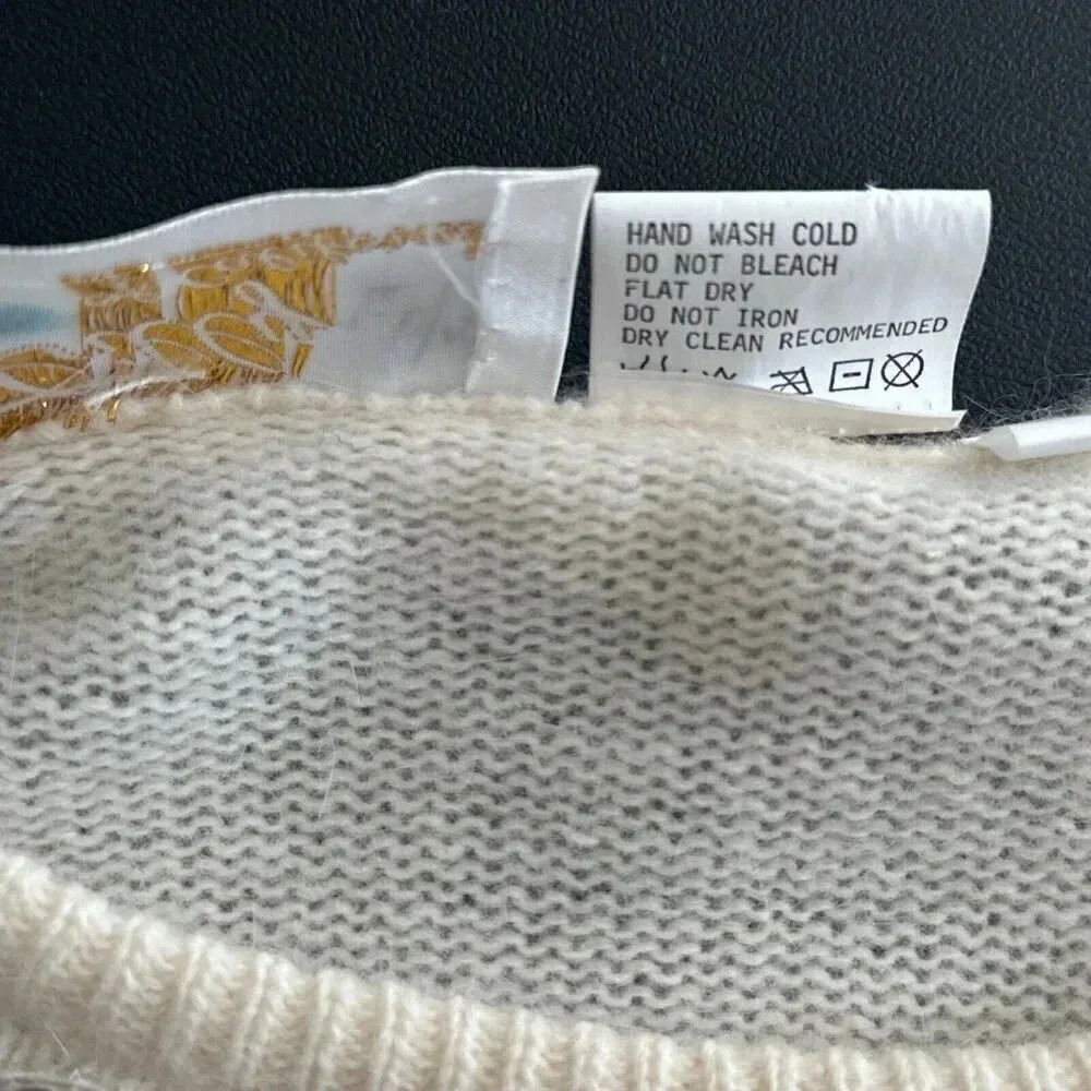 Embellished Cream Sweater - Crew Neck - Picture 14 of 14